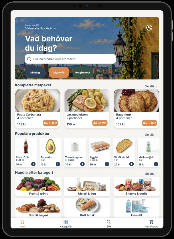 Matappens färdiga iPadvy