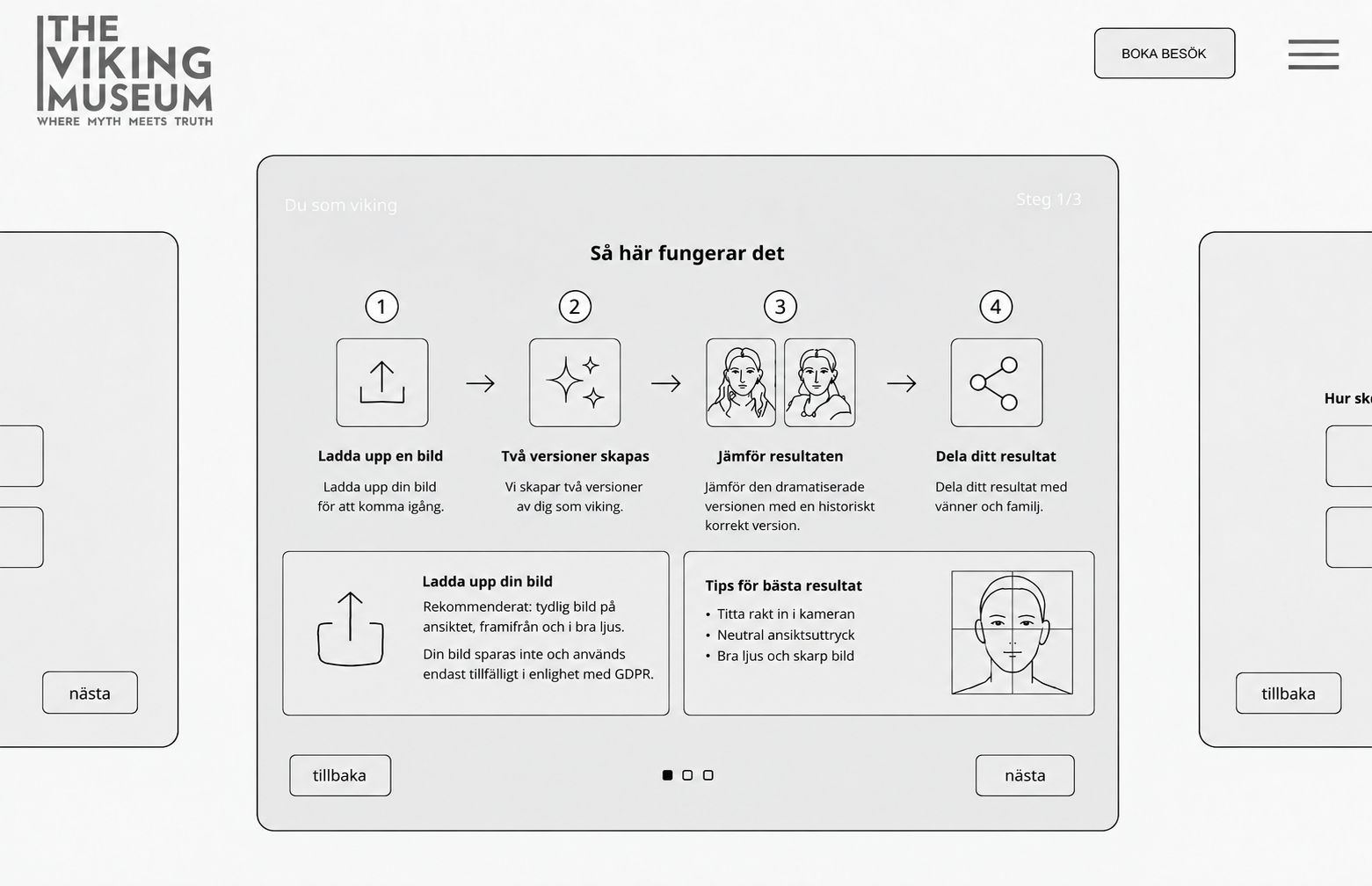 Wireframe för bilduppladdning i Du som viking
